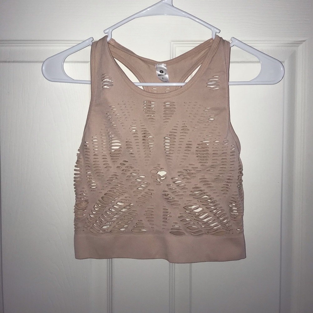 Light Pink Crop Top Workout Top